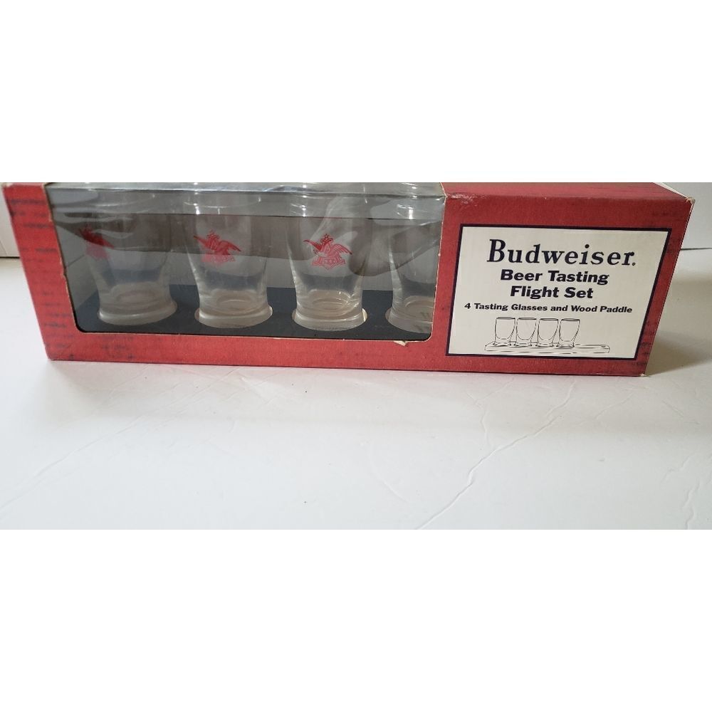 Budweiser Beer Tasting Flight Set Glassware - Picture 2 of 8